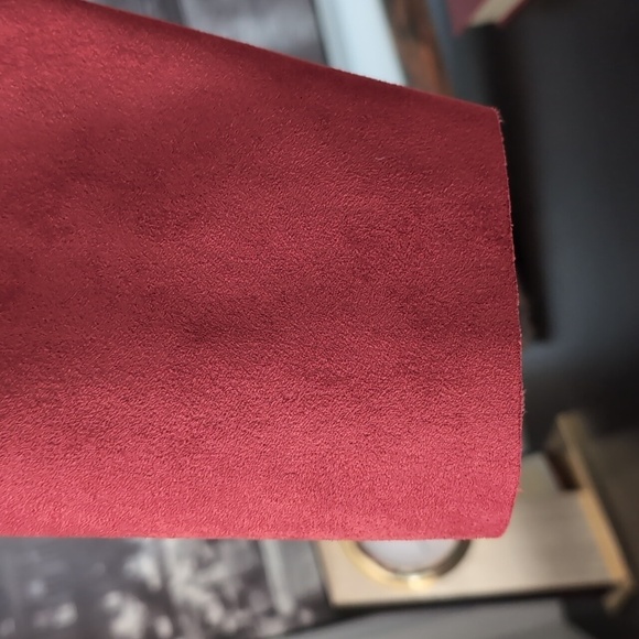 Joseph Ribkoff Red Suede Blazer Tailored Suit Jacket. - Picture 4 of 8